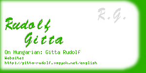 rudolf gitta business card